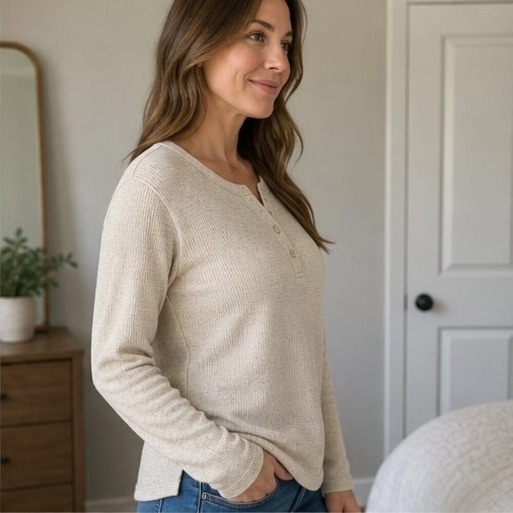 Camel Puff Sleeve Top - Picture 3 of 6
